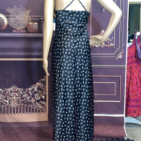 NWT Guess Black Floral High Low Slip Dress Size Large - Picture 6 of 16